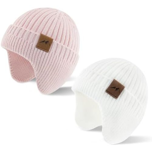 Infant Toddler Winter Hat with Earflap Thick Warm Baby Beanie Soft Knit Kids Beanies Boys Girls Hats Outdoor