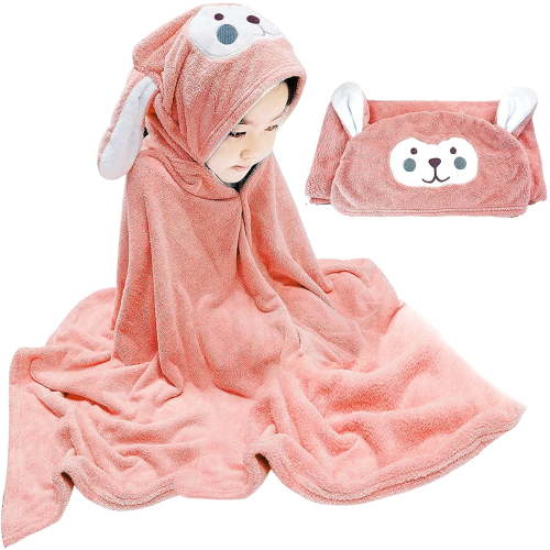 Visen Premium Hooded Towel for Kids,-28×55 INCH Large Size Kids Bath Towel,Ultra Soft Hooded Towel Wrap for Boys Girls