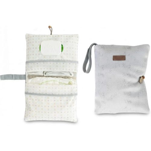 HAMUR Baby Diaper Bag Organizer – Travel-Friendly, Compact & Foldable | Stroller Pouch for Newborn Essentials – Must-Have for Boys & Girls (Solid Grey)