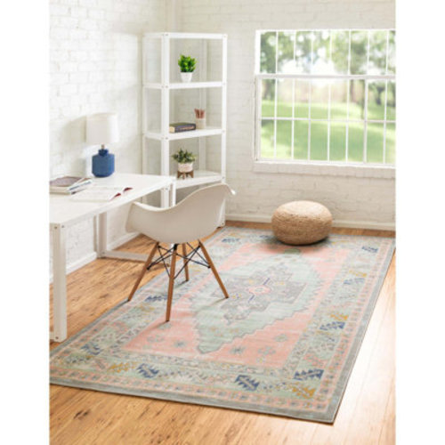 Bungalow Rose Pointe Oriental Powder Pink Area Rug & Reviews | Wayfair