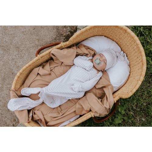 Dormeuse en bambou Ligné Blanc et Beige 0-6 mois