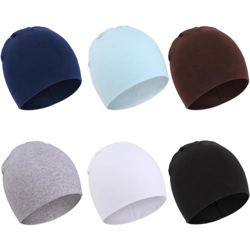 DRESHOW BQUBO 6 Pack Baby Hats for Boys Girls Unisex Baby Hat Soft Knit Cap Nursery Beanie for Newborn Infant Toddler Kid: 0-6 month