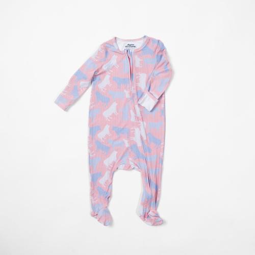 Rosy Cow Camo™ Baby Bamboo Pajamas - American Farm Company