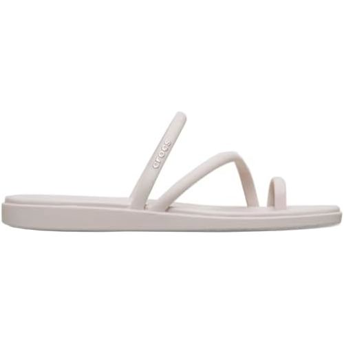 Crocs Women's Miami Toe Loop Sandals | Square Toe Flat | Flexible Straps | Croslite Foam Footbed