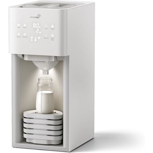 GROWNSY Baby Formula Maker, Ultra-Precise Automatic Formula Dispenser, Formula Mixer with One-Touch Instant Bottle Prep, 304 Stainless Steel Tank, Fits Most Baby Bottles, White