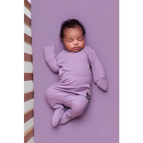 Front Opening Ready Set Romper® in Ribbed Lavender
