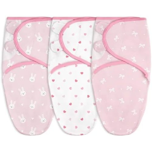 Baby Swaddle Blanket, 0-3 Months, Cotton Arm-in Sleep Sack, Wearable Blankets Wrap for Newborn Infant