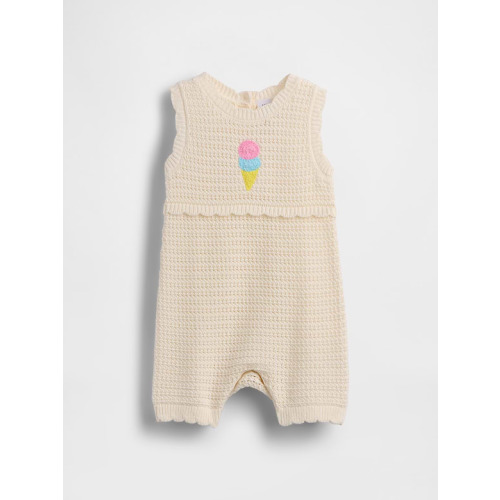 Baby Ice Cream Crochet Shorty One-Piece 6-12M