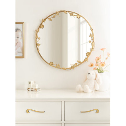 House of Hampton® Rosella Round Ornate Metal Wall Mirror & Reviews | Wayfair