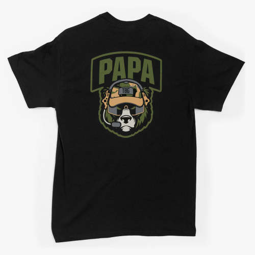 Papa Bear T-Shirt | OD Green | 100% Cotton | Rugged Parenting Gear | Tactical Baby Gear
