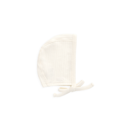 Organic Cotton Pointelle Bonnet - Parchment