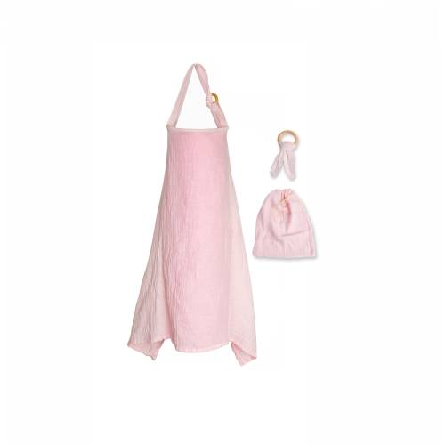 Organic Muslin Nursing Cover Set – Lightweight Breastfeeding Cover, Baby Feeding Apron, Baby Shower Gift, Baby stroller cover, New mom gift