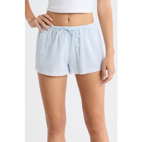 Seersucker Boxer Sleep Shorts