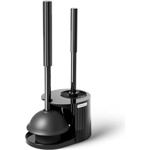 2 in 1 Toilet Plunger and Brush Set,Extended Handle Plunger,Toilet Bowl Brush Plunger Set, Bathroom Cleaning Tools ,Toilet Brush Plunger Combo,Cleaning Brush,Bathroom Cleaning Supplies