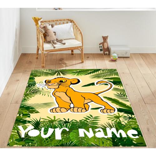 Lion King Nursery Rug: Baby Room Decor, Personalized baby rug