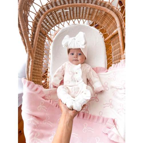 Little Bow Frilled Romper - Milk & Fairy Floss
