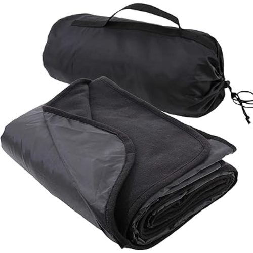 Threadart Outdoor Rainproof & Windproof Thick Stadium Blanket | for Camping, Picnic, Sports, Festivals, Football, Baseball, Concerts, Parks, Beach 55" x 79"