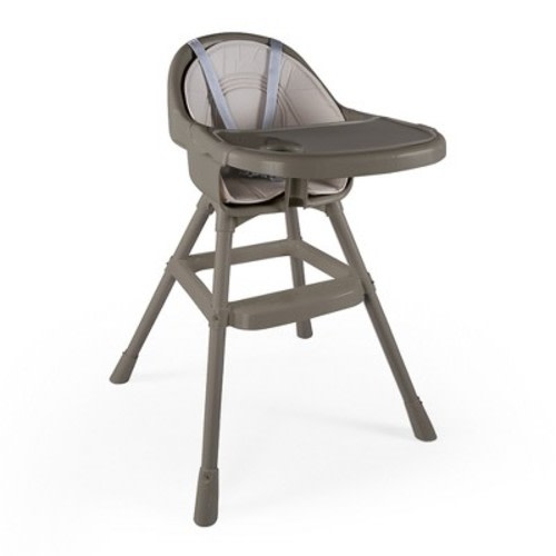 Dolu Nuve Deluxe High Chair for Babies 6+ Months – 5-Point Safety Harness, Seat Cushion, Removable Tray, Non-Slip Feet, Easy Assembly – Stone Grey