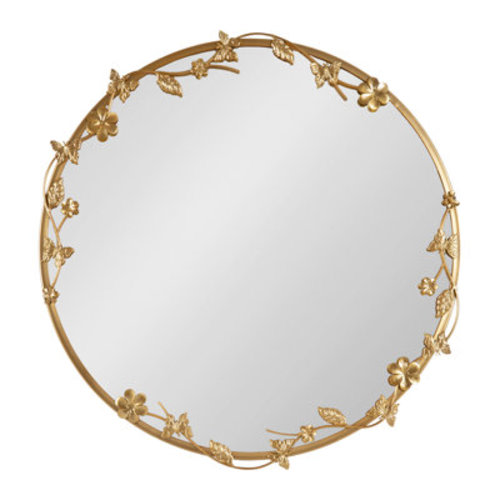 House of Hampton® Rosella Round Ornate Metal Wall Mirror & Reviews | Wayfair