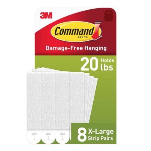 Command 8ct Damage-Free X-Large Picture Hanging Strips - White