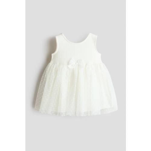 JERSEY DRESS WITH TULLE SKIRT