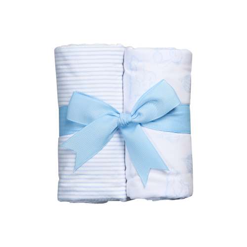 Teddy Bear Set of Two Burps, Blue