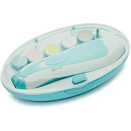 Electric Baby Nail Trimmer 12 in 1, Baby Nail File Kit, Safe Electric Baby Nail Trimmer, Additional Replacement Heads, Newborn Toddler Toes and Fingernails, Trim and Polish by Larimar