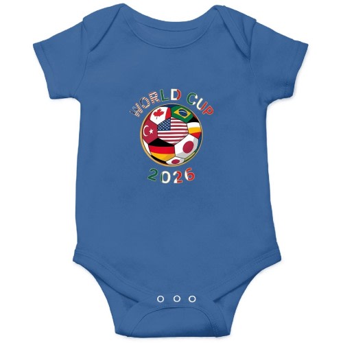 World Cup 2026 Baby Onesies, Soccer Fan Baby Onesies, Gameday Soccer Baby Onesies, Gifts for Soccer Fans Kids's Short Sleeve Onesie 12M Royal sold by Celestial Splendor | SKU 2554843115 | Printerval