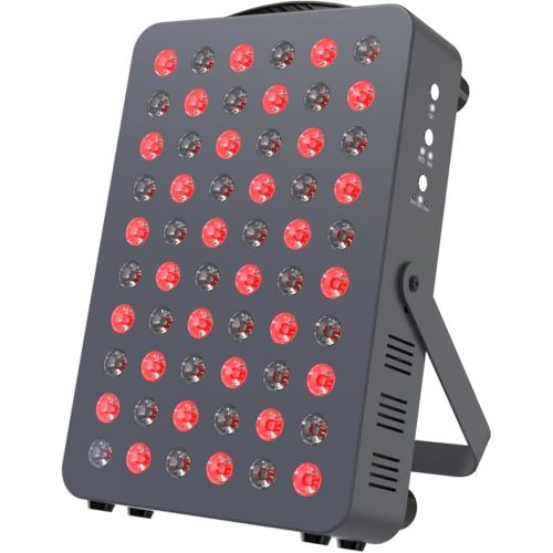 Hooga HG300 Red and Near Infrared LED Light Panel with Timer and Stand, 60 High-Efficiency LEDs, Dual Wavelength 660nm and 850nm