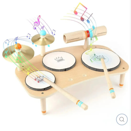 Kids Drum Set for Toddlers 3+ |Montessori Wooden Musical Toys – Joyreal