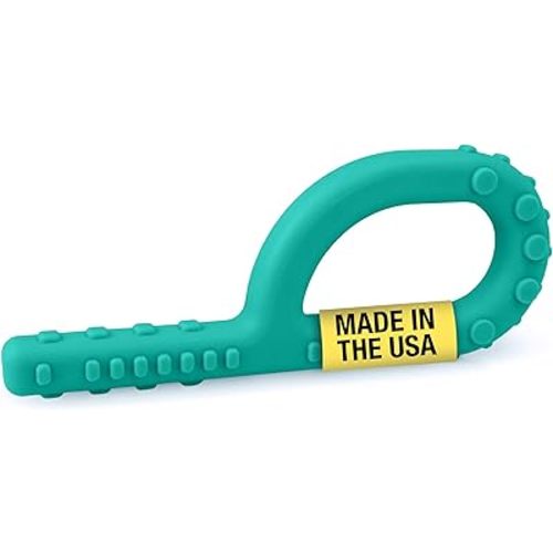 ARK Textured Grabber Sensory Chew, Sensory Toys for Kids and Adults, Chewy Fidget for Autism, ADHD, SPD, Anxiety, Medical-Grade Oral Motor Therapy Tools, XT, Firm, Teal