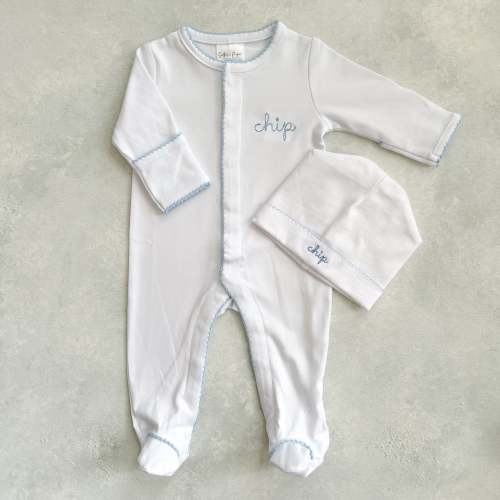 Heirloom Blue Trim Newborn Set – The Little Lamb House
