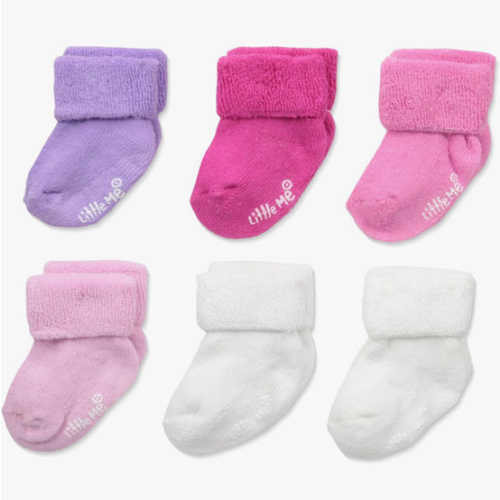 Little Me baby-girls 6 Pack Variety Socks
