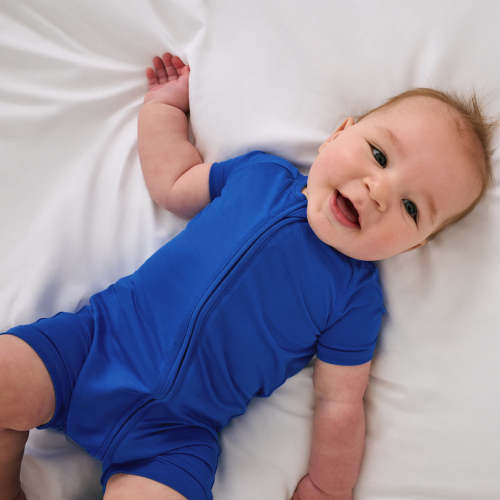 Electric Blue Shorty Zippy | Little Sleepies