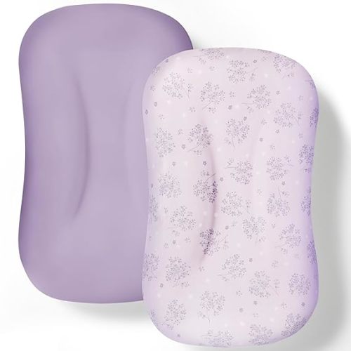 Baby Lounger Cover 2 Pack - Silky Soft and Breathable Infant Lounger Cover, Newborn Lounger Slipcover for Baby Boys Girls, Fits Cpzzkq & Most Loungers, Cover Only, Purple