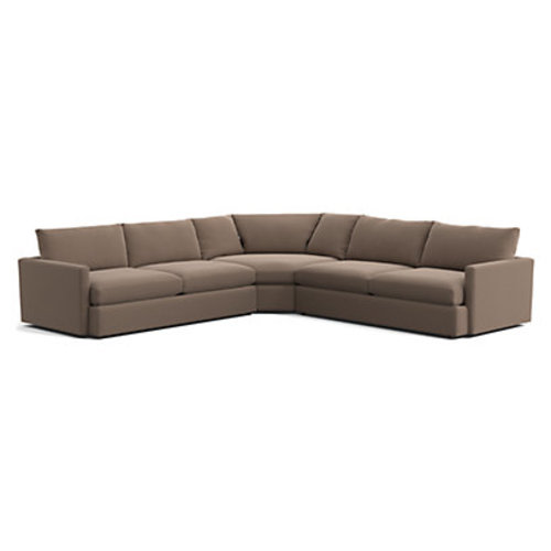 Lounge Deep 3-Piece L-Shaped Wedge Sectional Sofa