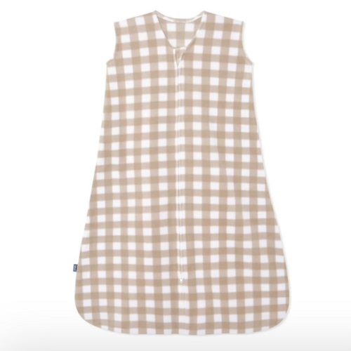 Tan Gingham Micro-Fleece Sleep Sack |Small | HALO