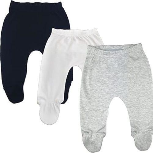 123 Bear Baby Soft Cotton Spandex Pants with Feet
