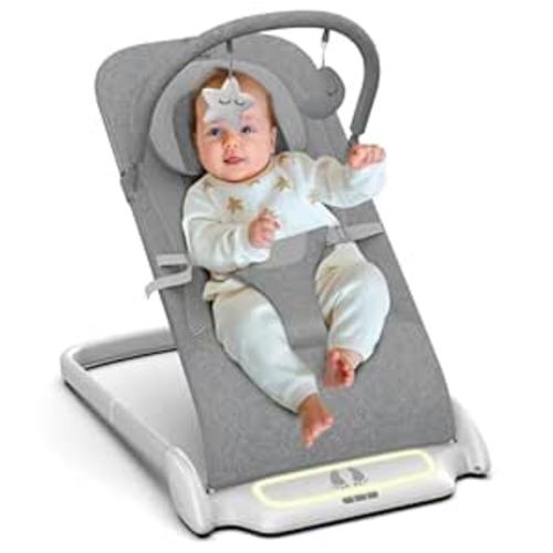 Baby Bouncer, SYCYH Portable Bouncer Seat for Baby Newborn, Infants Bouncer with Music/Removable -Toy Bar