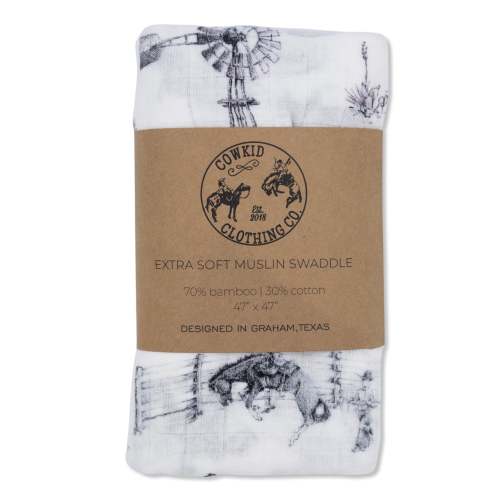 Heaven on Earth Bamboo Muslin Swaddle – Cowkid Clothing Company