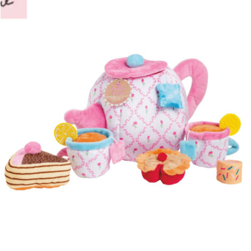 Plush Tea Party Set | 6-Piece Plush Playset for Kids Imaginative Play | Mud Pie