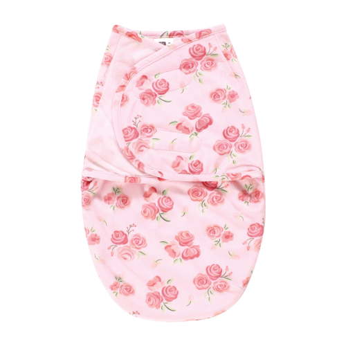 Hudson Baby Infant Girls Plush Faux Fur Swaddle Wrap, Blush Rose, 0-3 Months