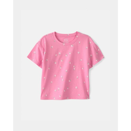 Toddler Girl Floral Relaxed Top - Pink | Carter's