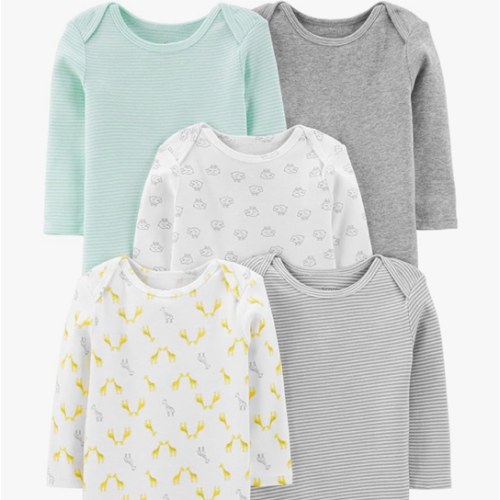 Simple Joys by Carter's Baby-Boys Long-Sleeve Bodysuit Pack of 5Bodysuit