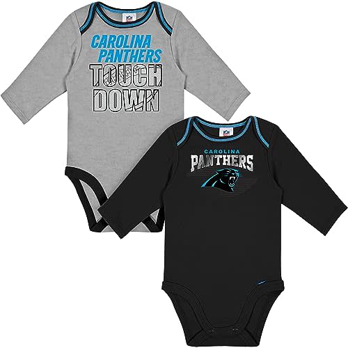 Gerber NFL unisex-baby Nfl Team 2 Pack Long Sleeve Onesie Bodysuit