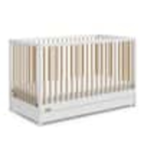 Graco Teddi White with Driftwood 5-in-1 Convertible Crib with Drawer 04532-471