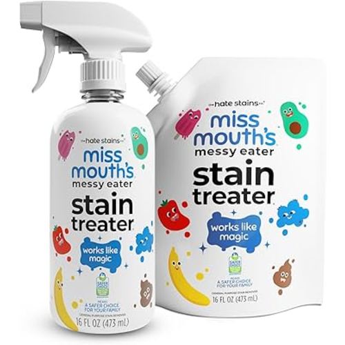Miss Mouth's Messy Eater Stain Treater - 16oz Spray and 16oz Refill Pouch