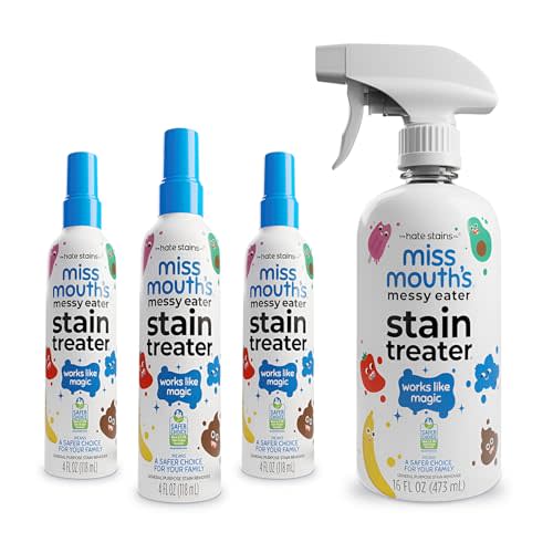 Miss Mouth's Messy Eater Stain Treater - 3 Pack Stain Remover Spray and 16oz Bottle