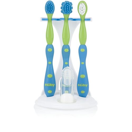 Nuby 4 Stage Oral Care Set System (Colors May Vary)