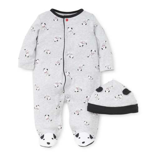 Dalmatian Footed One-Piece and Hat